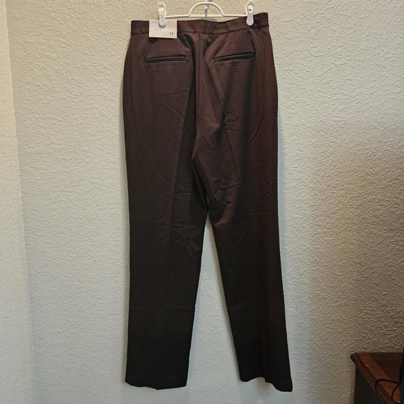 Christopher & Banks Women's Size 14L Classic Fit Trouser Leg Pants Elastic Waist - Picture 3 of 8